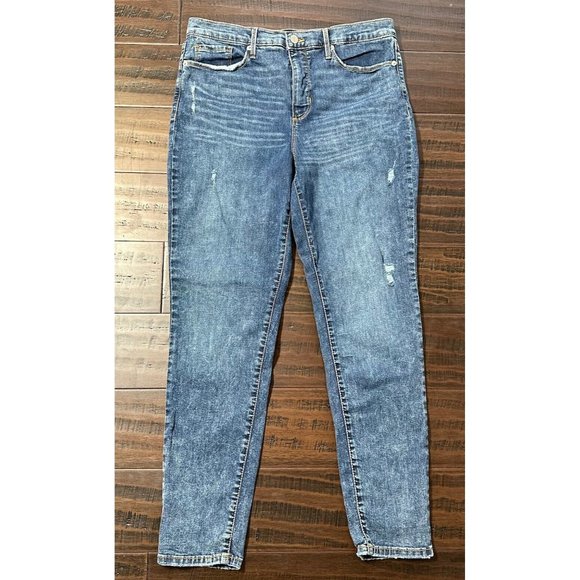 Banana Republic Denim - BANANA REPUBLIC Jeans High Rise Skinny Women Size 30 10 Stretch Distressed